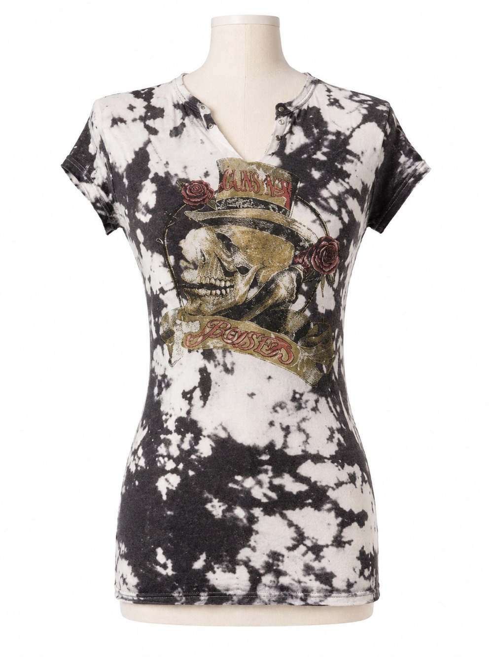 Vintage Vinyl Poison Band Tee Burnout Bleach Wash Graphic T-Shirt Y2K Size Small